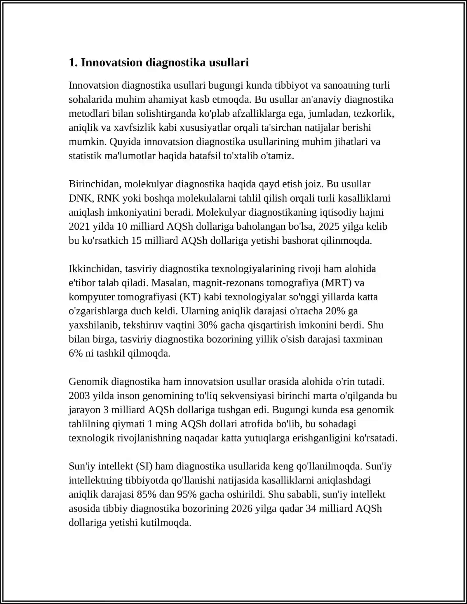 INOVATSION TIBBIYOTDA DIAGNOSTIKA USULLARI VA ULARNING AHAMIYATI 3