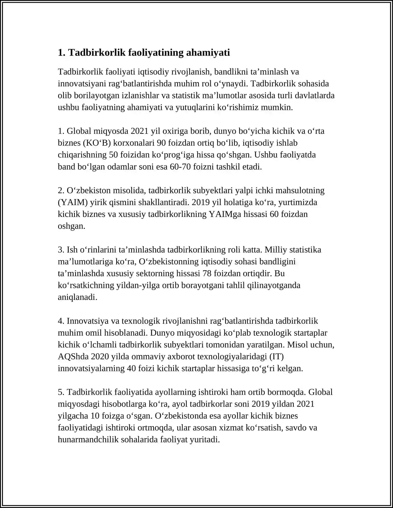 TADBIRKORLIK FAOLIYATI VA UNING KAPITALI 3