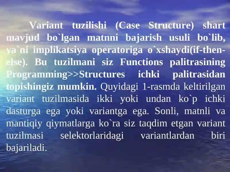 Variant tuzilishi 3