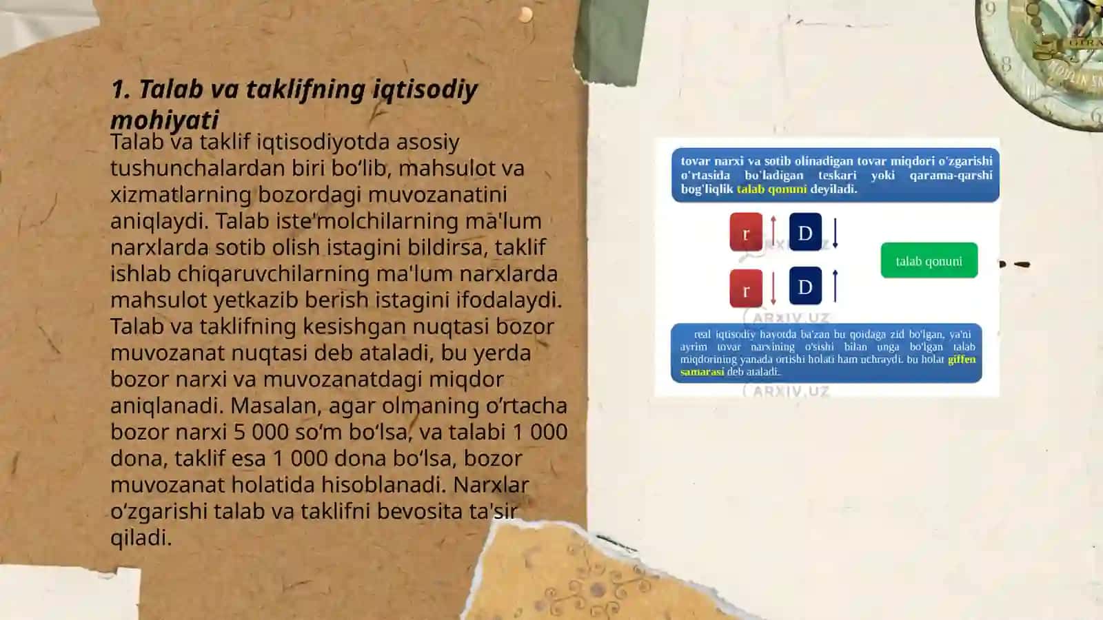Talab va taklif 3
