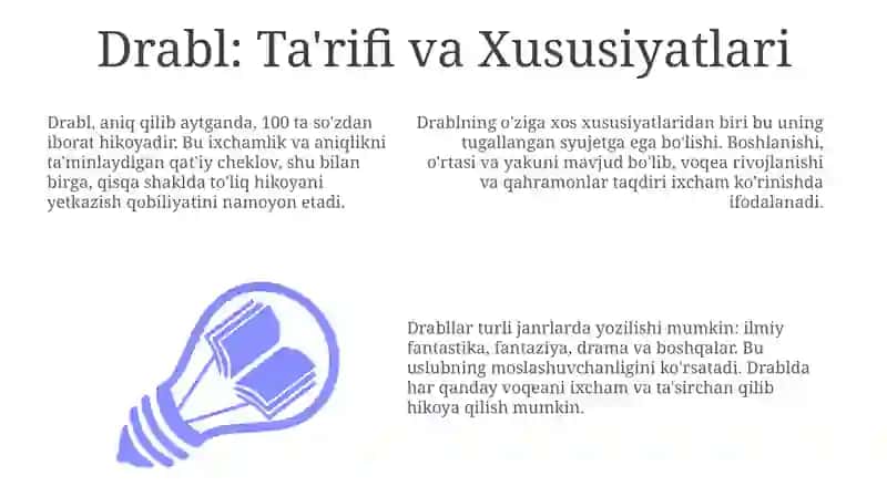 Drabllarning o'ziga xosligini o'rganish 3