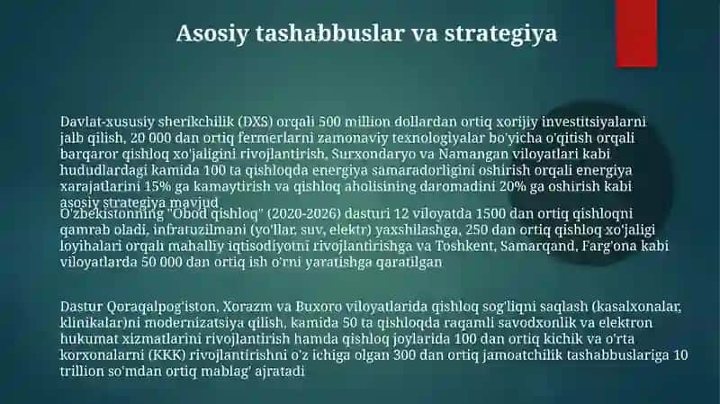 Obod qishloq davlat dasturi 3