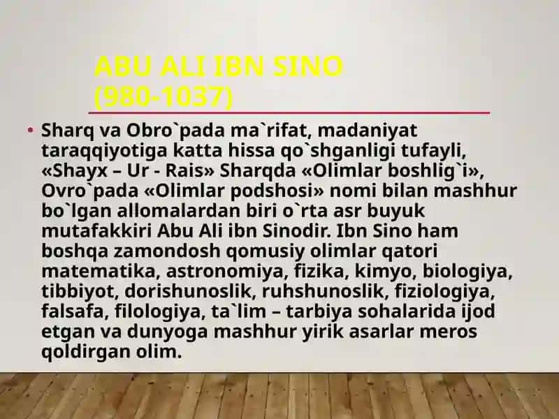 Abu Ali Ibn Sinoning falsafiy qarashlari 3