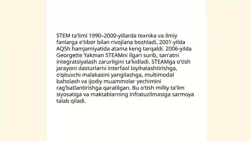 STEM va STEAMning rivojlanishi 3