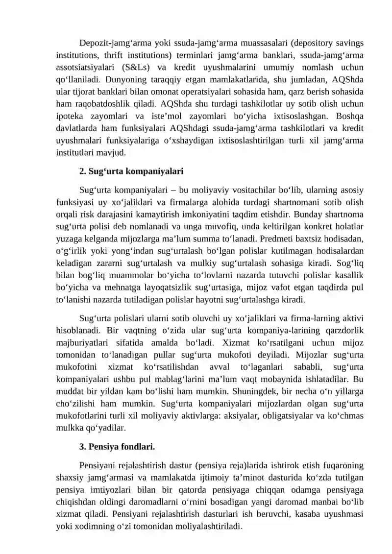 Moliyaviy vositachilar 3