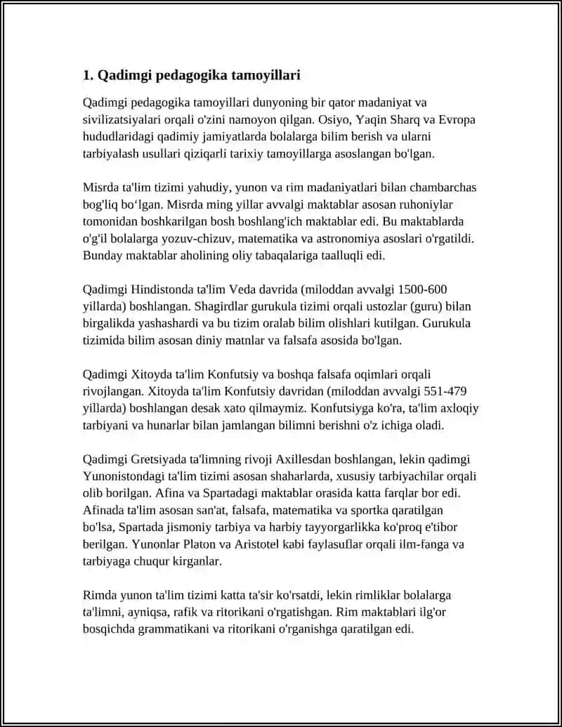 Qadimgi Pedagogika Tamoyillari 3