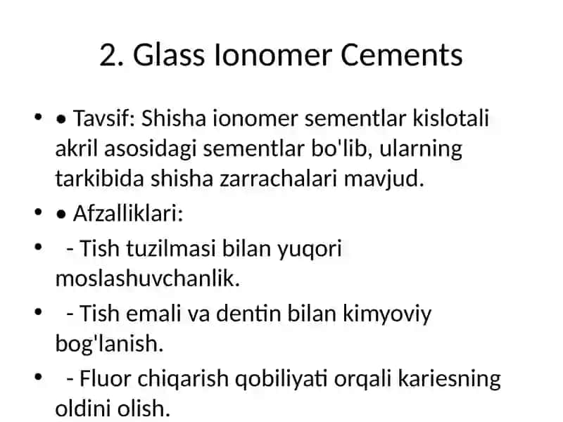 Periodontitli Tishlarni Davolashda Zamonaviy Plomba Ashyolari 3