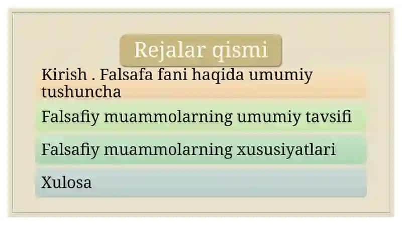 Qanday muammolar falsafiy muammolar 3