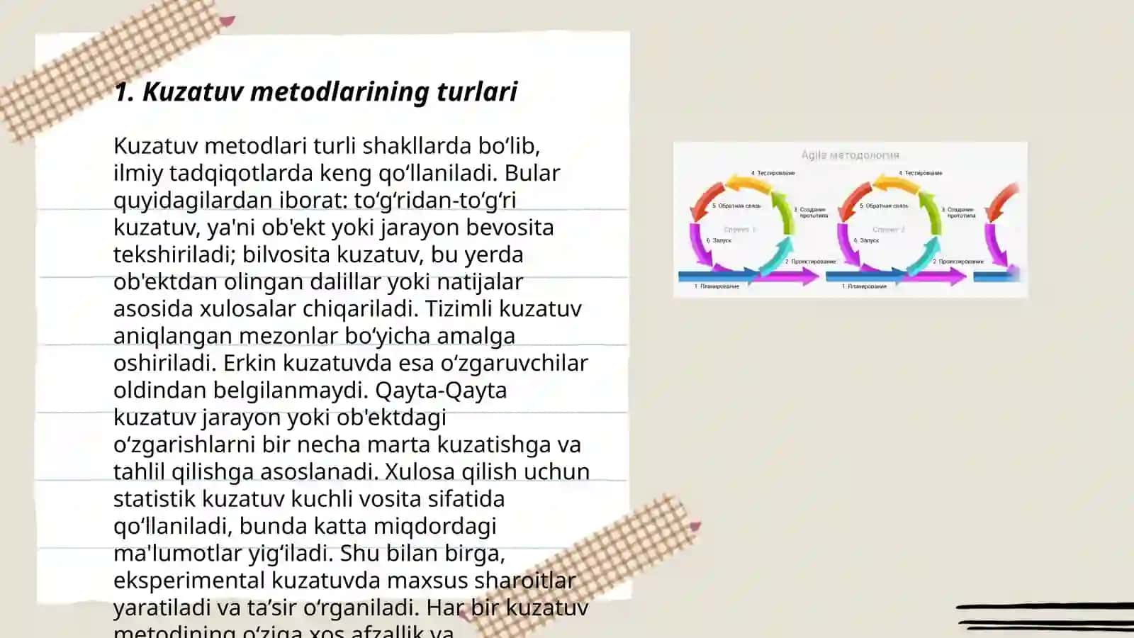 KUZATUV METODI VA ULARNI TAHLIL QILISH 3