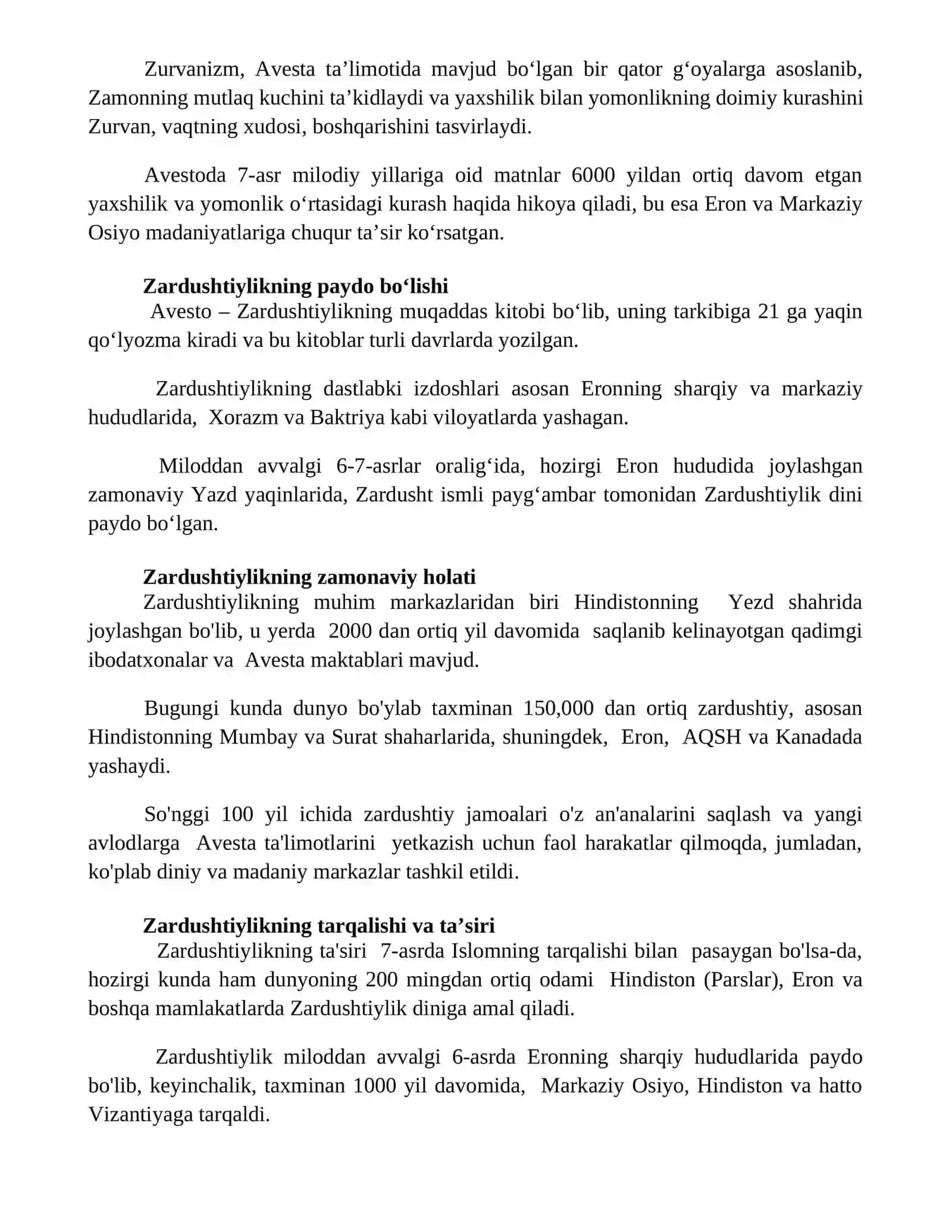 Zardoshtiylik va Avesto 3