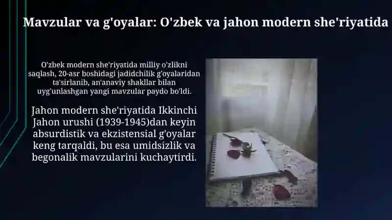 O‘zbek va jahon modernism she’riyati 3
