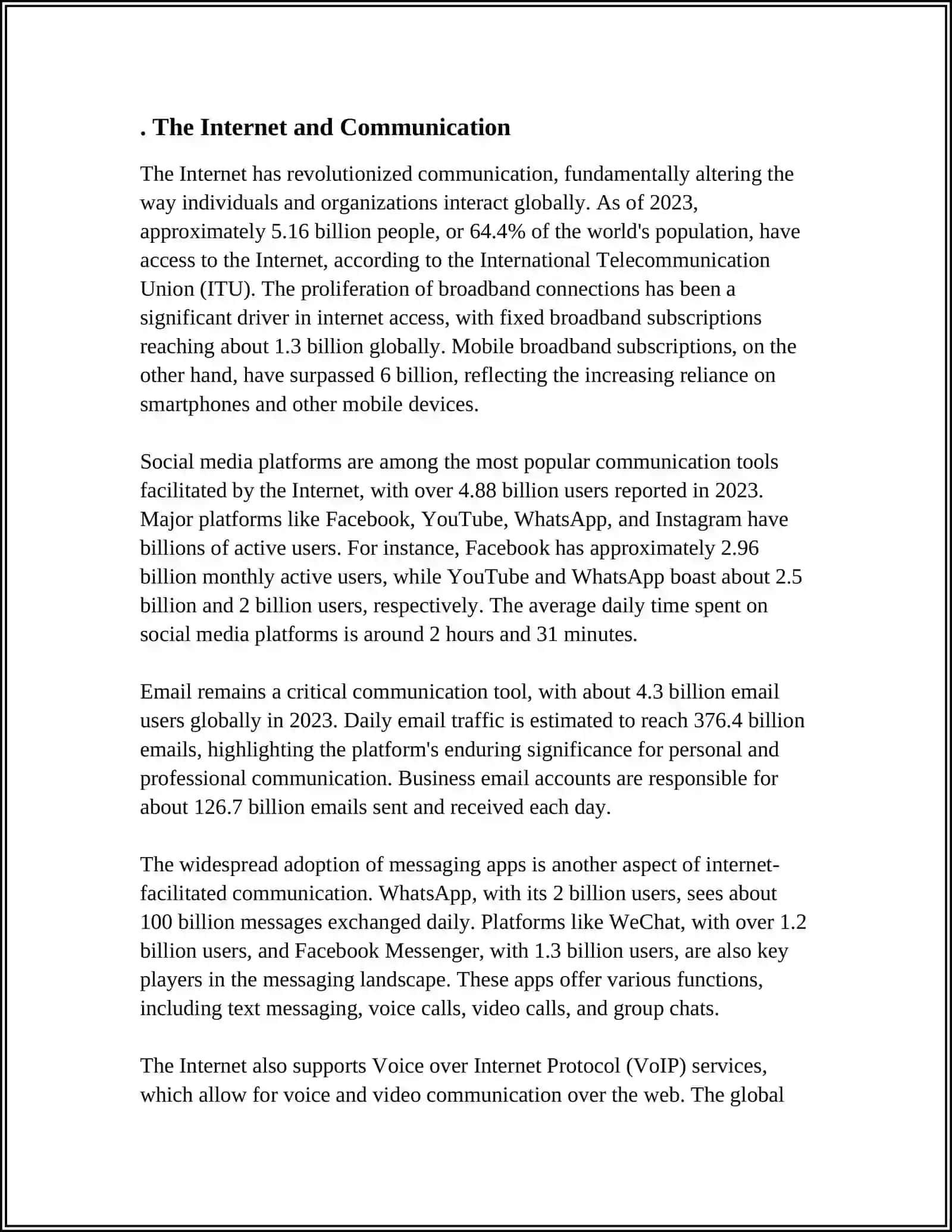 THE ROLE OF INTERNET IN OUR LIFE 3