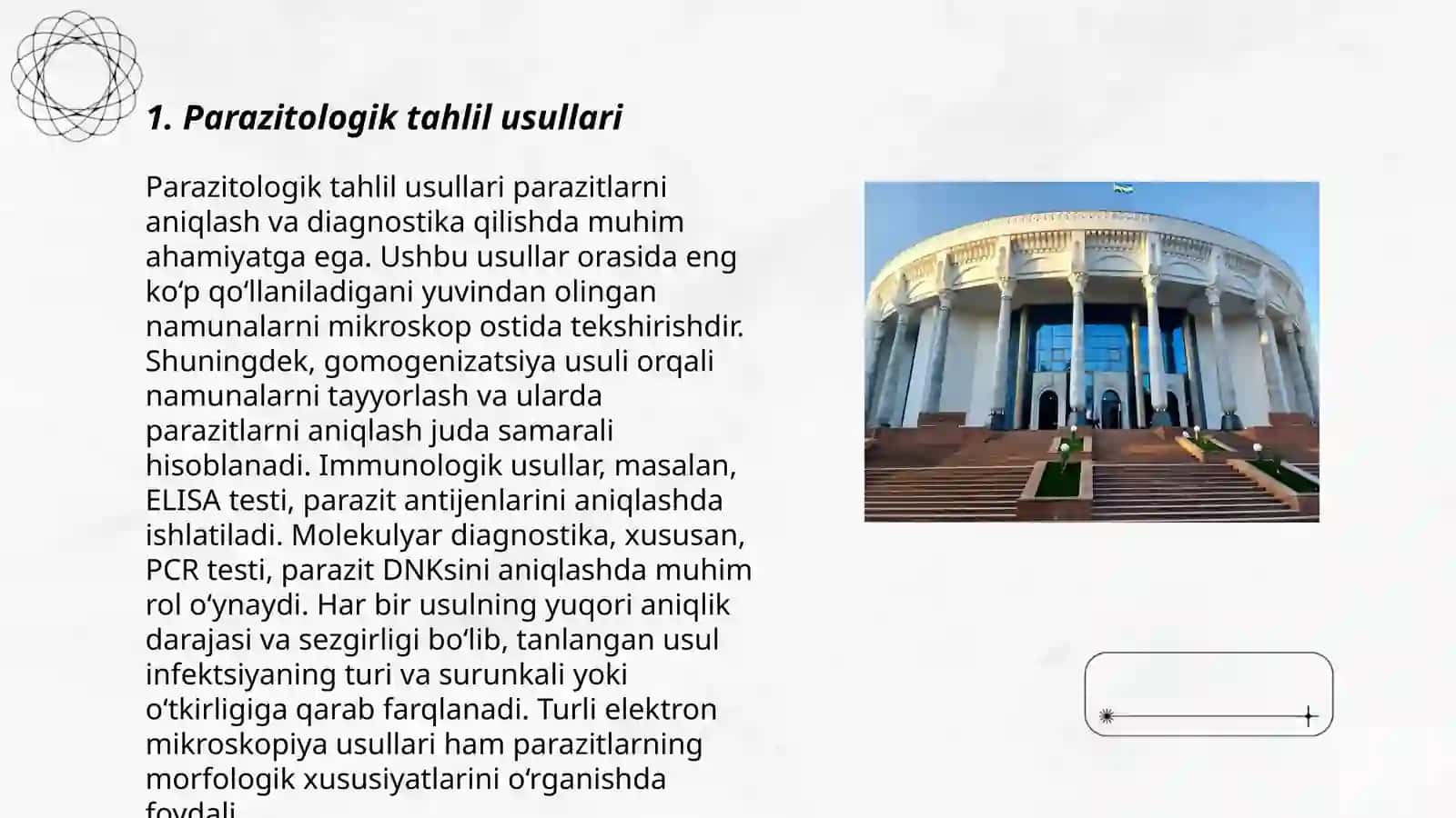 Parazit kasalliklarning diagnostika usullari 3