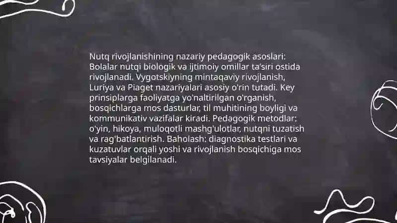 Nutq rivojlanishining nazariy-pedagogik asoslari 3