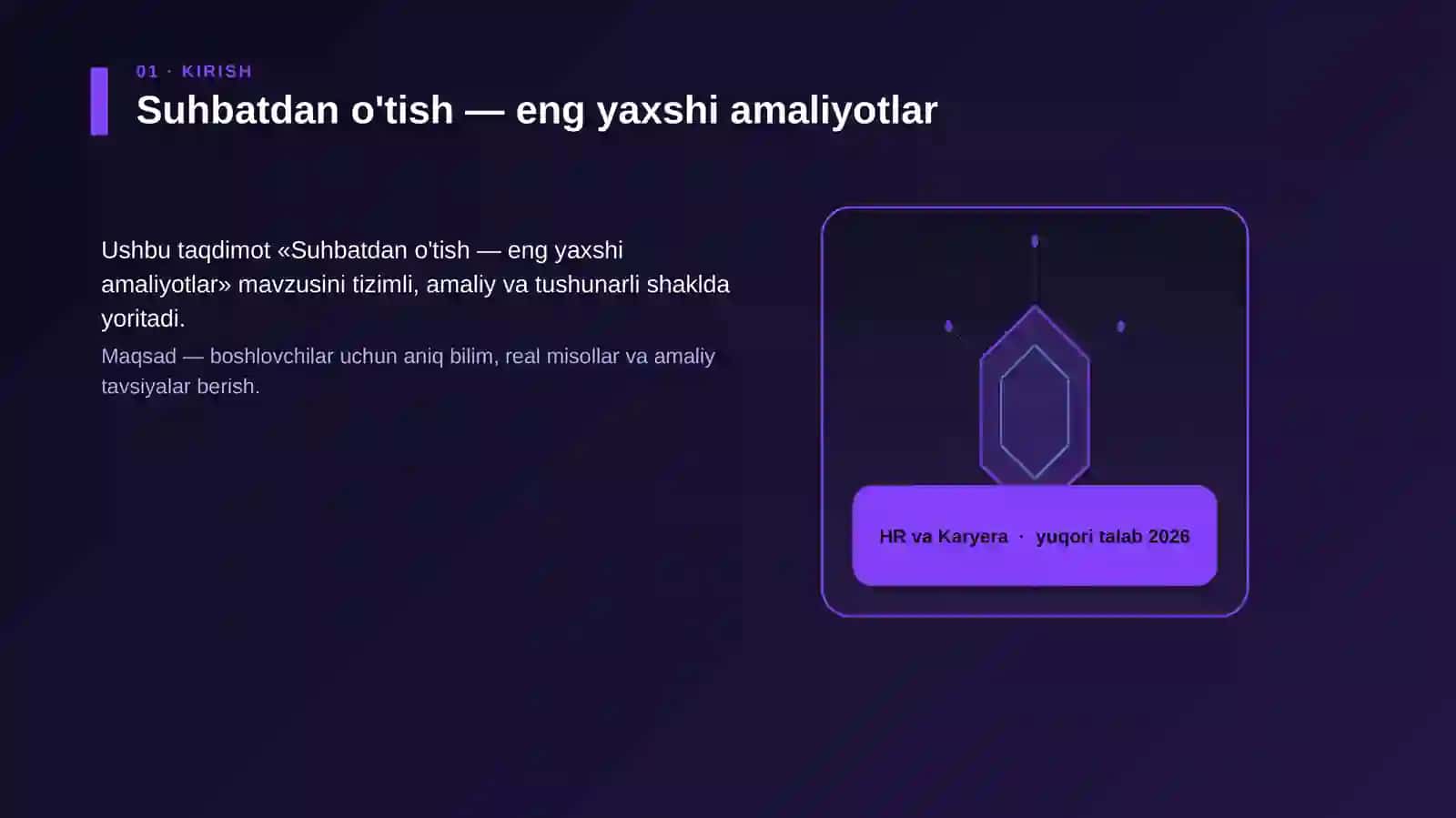 Suhbatdan o'tish — eng yaxshi amaliyotlar 3