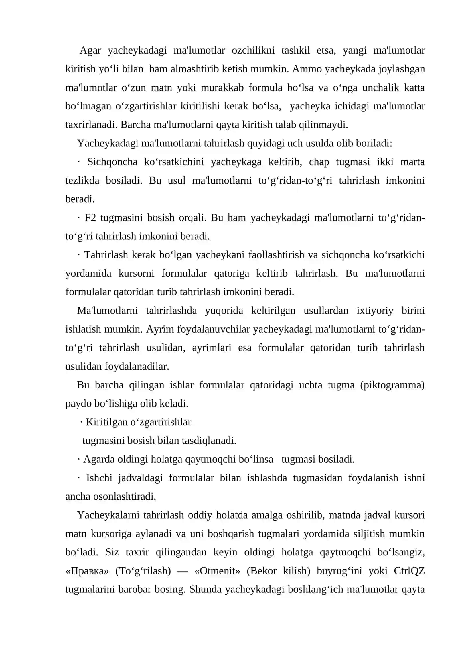 EXCEL DASTURIDA AVTOTO’LDIRISHLAR VA AVTOHISOBLASHLAR 3