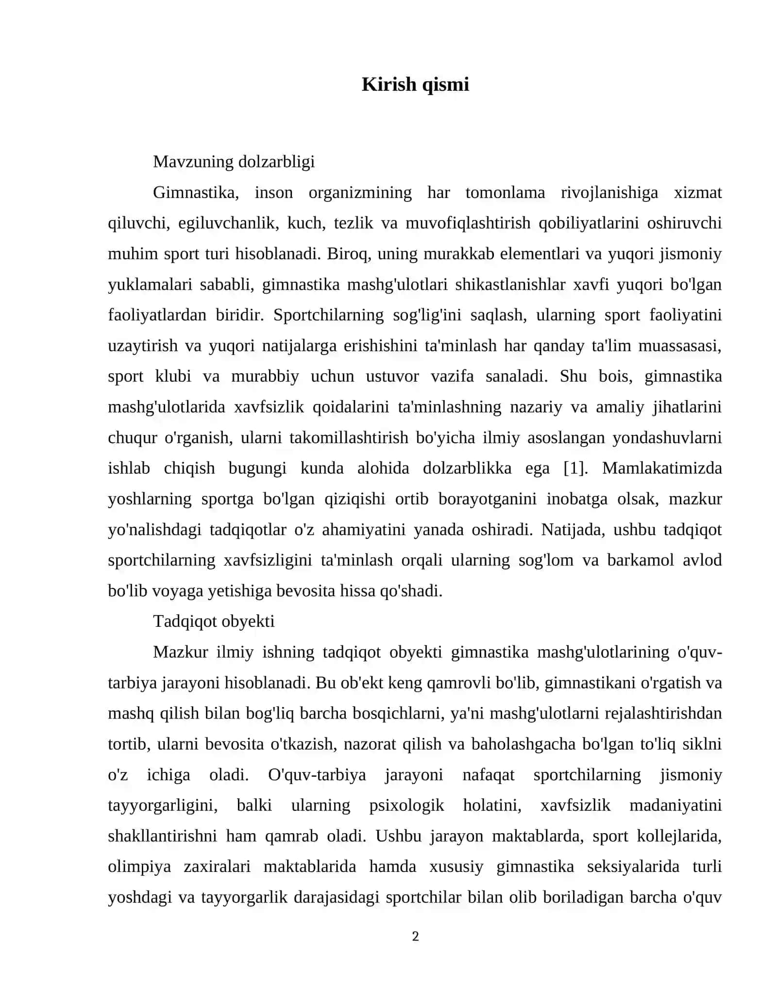 Gimnastikada xafsizlik qoydalari 3