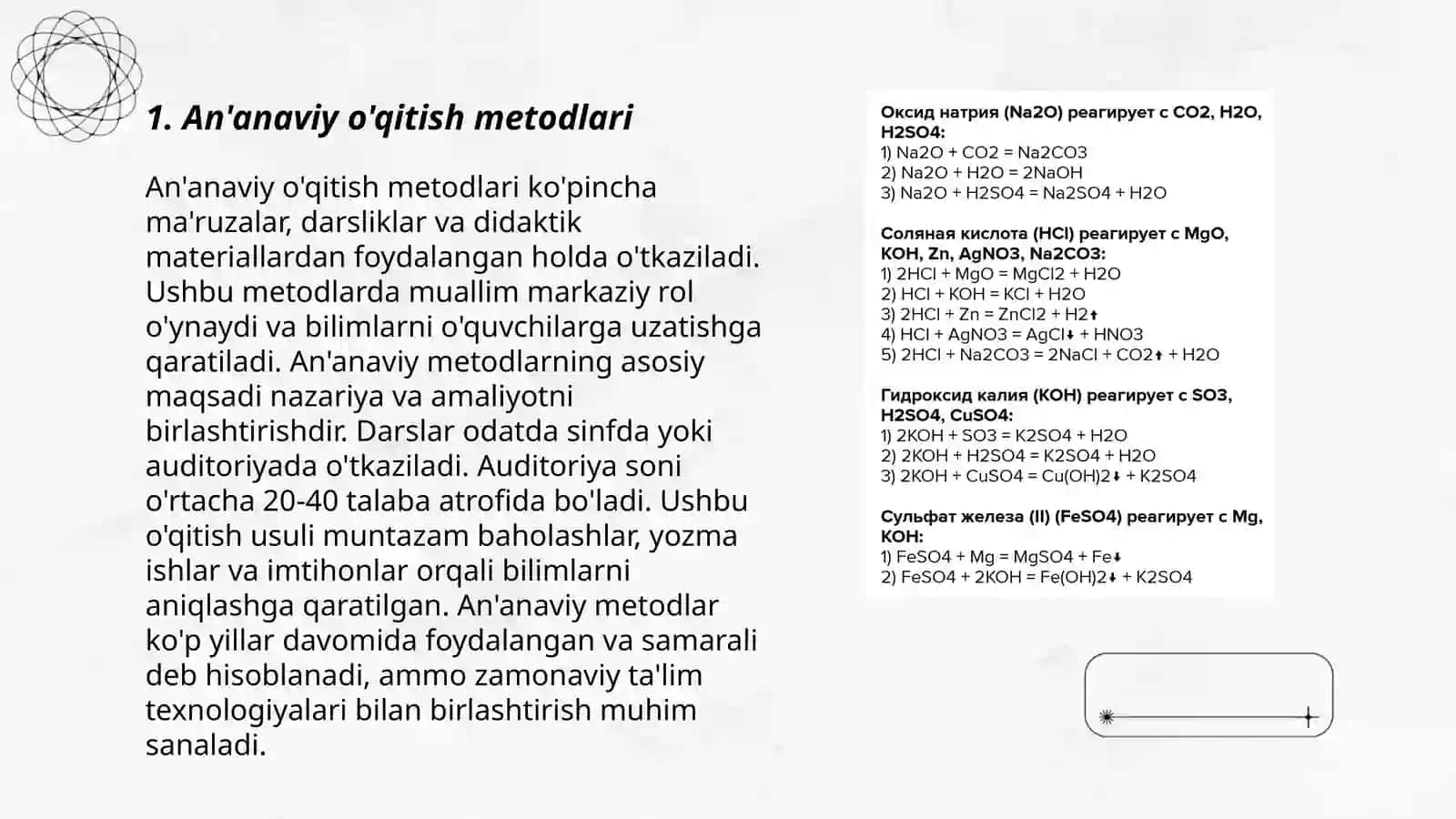 An'anaviy o'qitish metodlari 3
