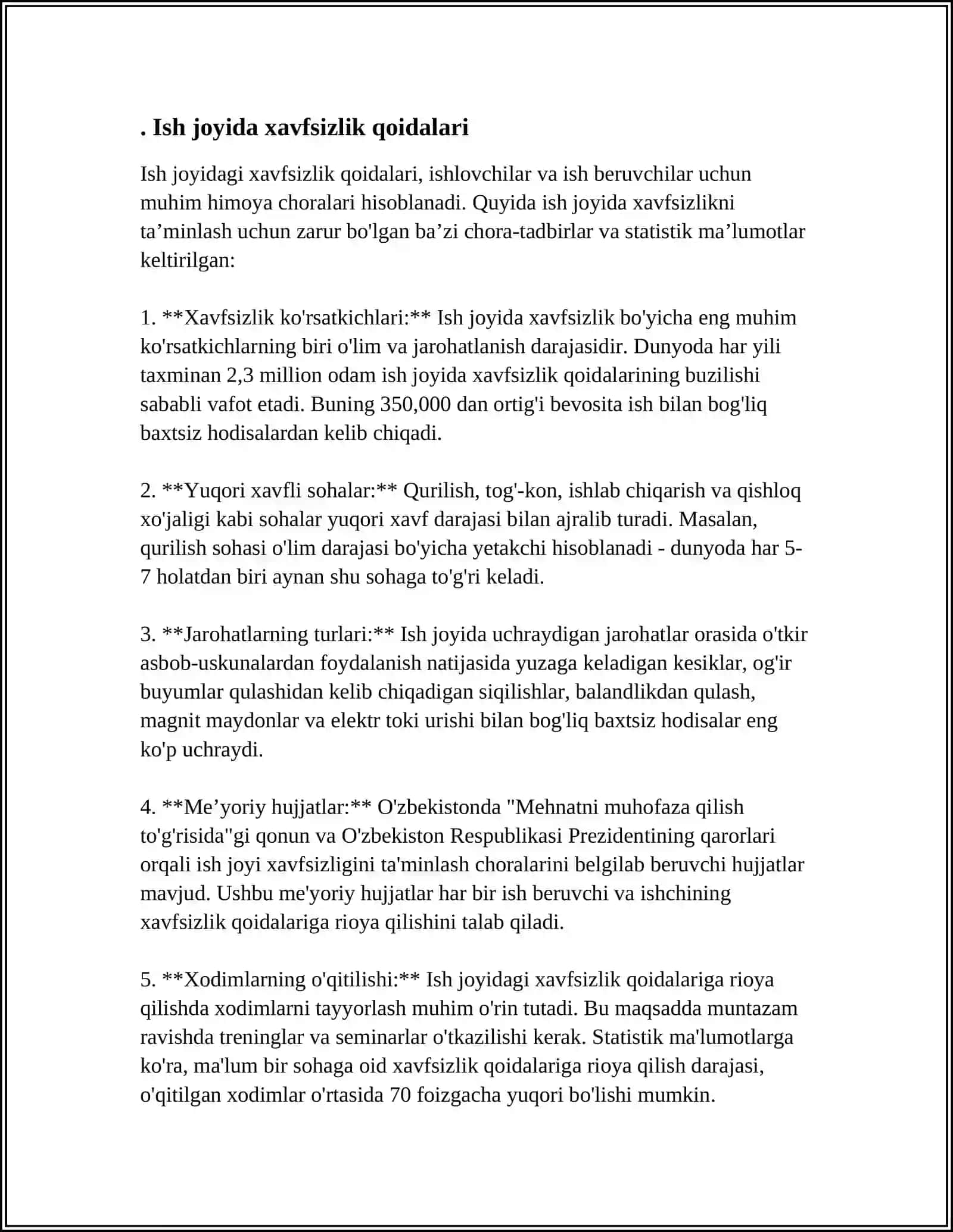 O`YISH VA SIDIRISH DASTGOHLARIDA MEHNAT XAVFSIZLIGI 3