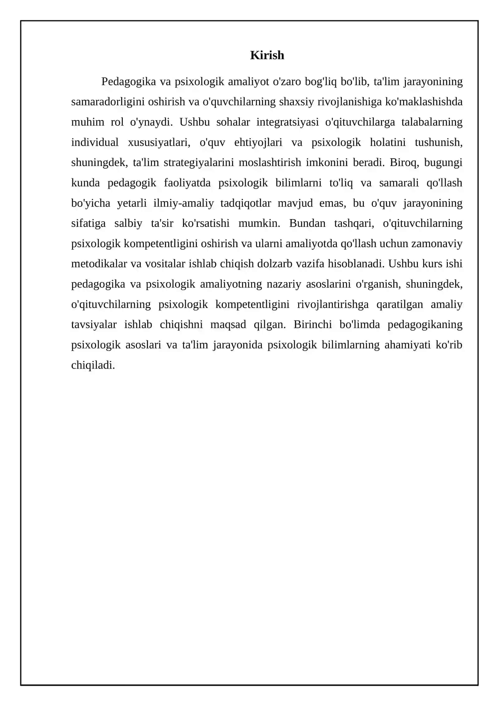 Pedagogika va psixologik amaliyot 3