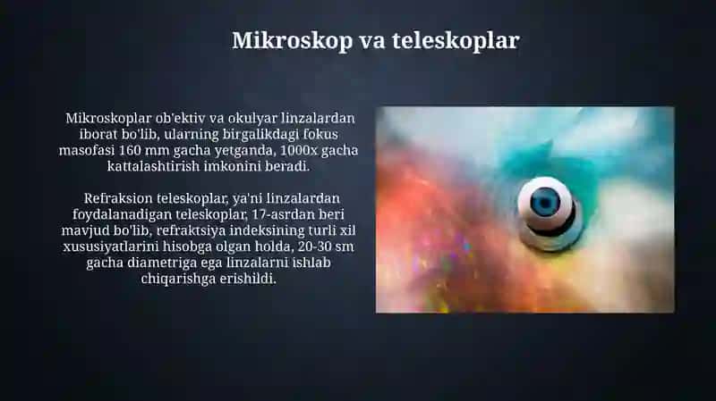 Mikroskop va teleskoplar 3