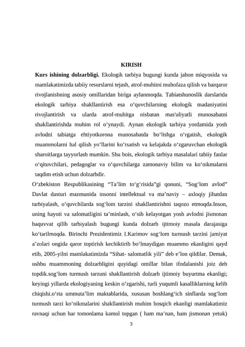 TABIATSHUNOSLIK DARSLARIDA EKOLOGIK TARBIYANI SHAKLLANTIRISHNING SAMARALI YO‘LLARI 3