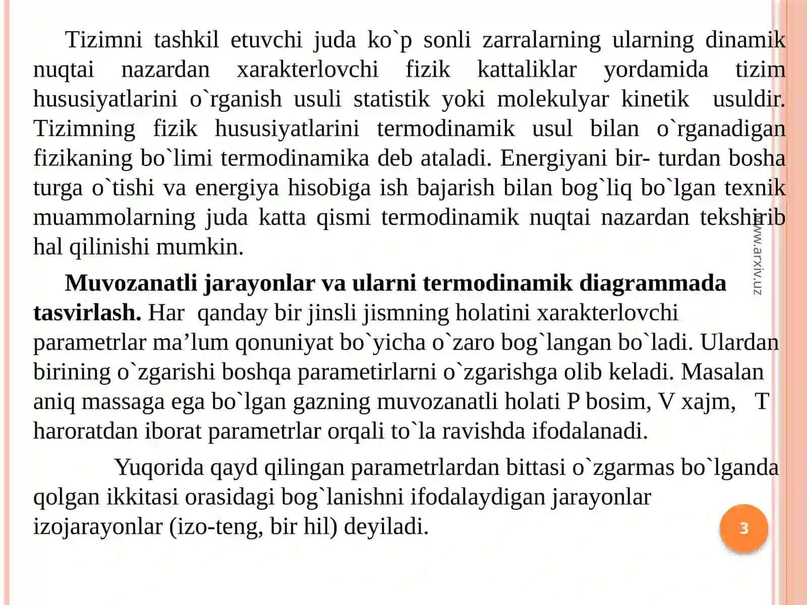 Molekulyar-kinetik nazariyaning asoslari 3