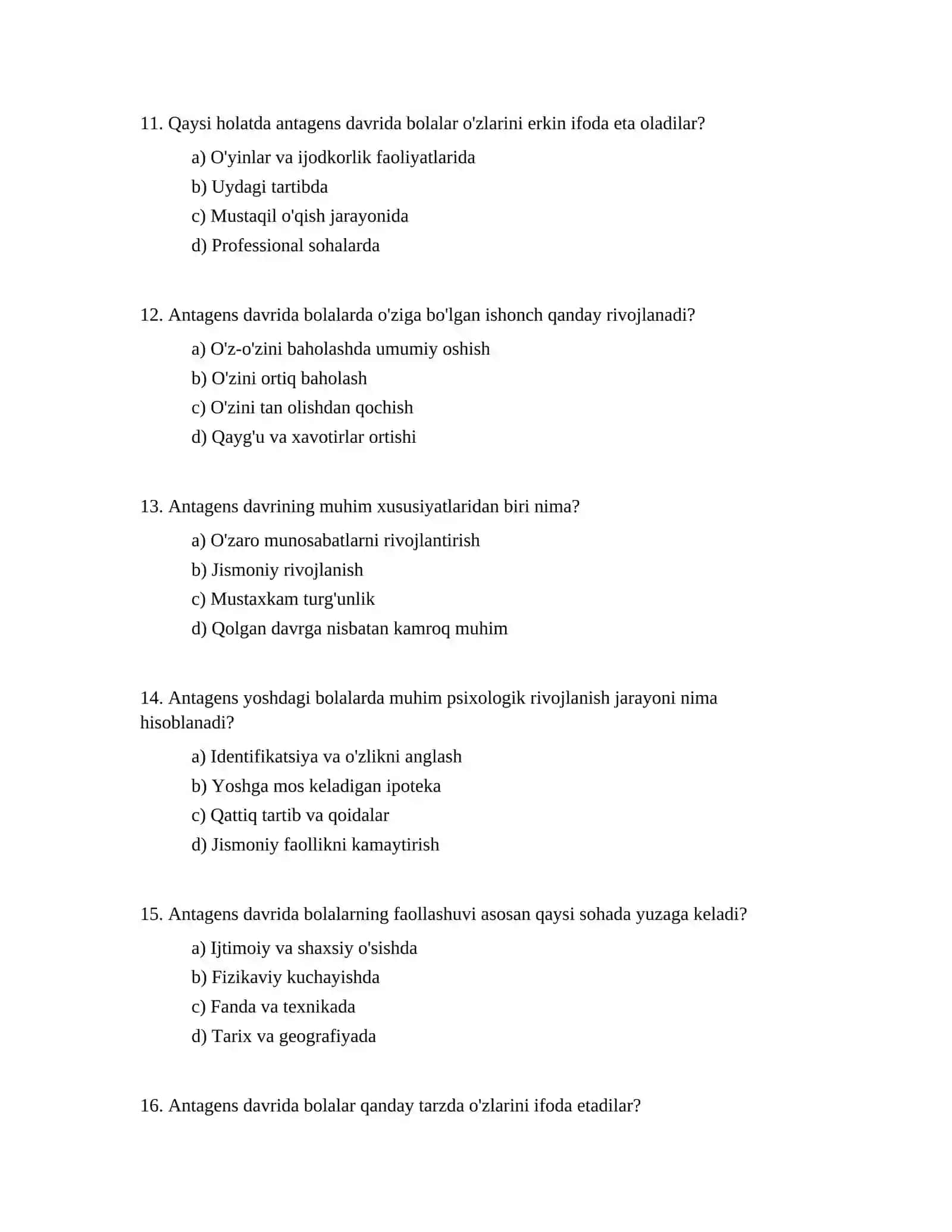 Antagens davrlarining psixologik xususiyatlari 3