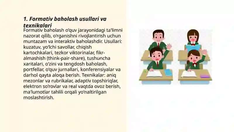 Formativ baholash usullari va texnikalari 3