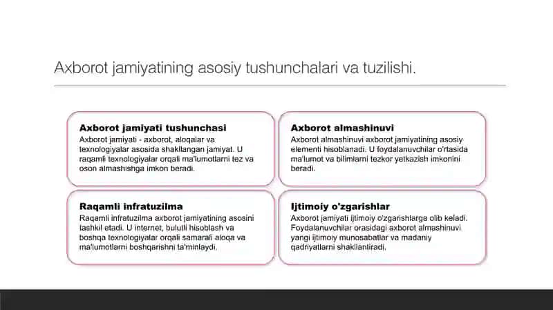 Axborot jamiyatining xususiyatlari 3