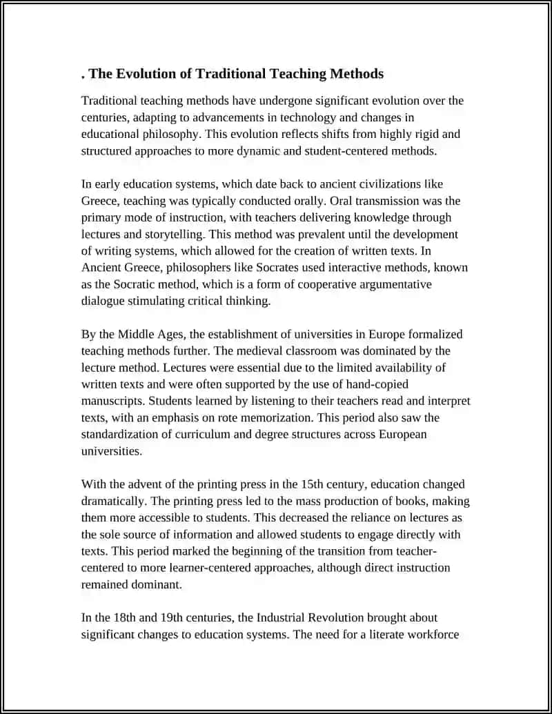 Evolution of Traditional Teaching Methods 3