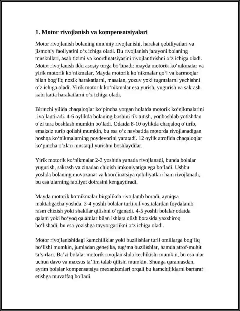 BOLANING RIVOJLANISH SOHALARI VA KOMPENSATSIYALARI 3