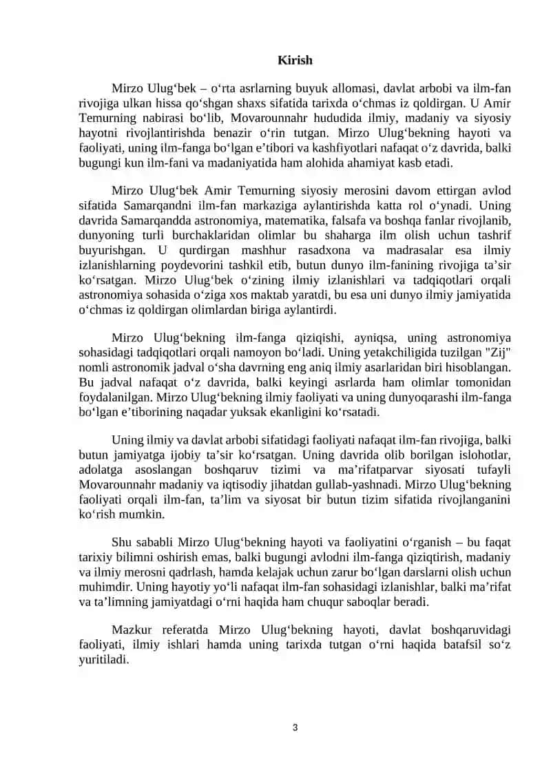 Mirzo Ulug’bek tarixi 3