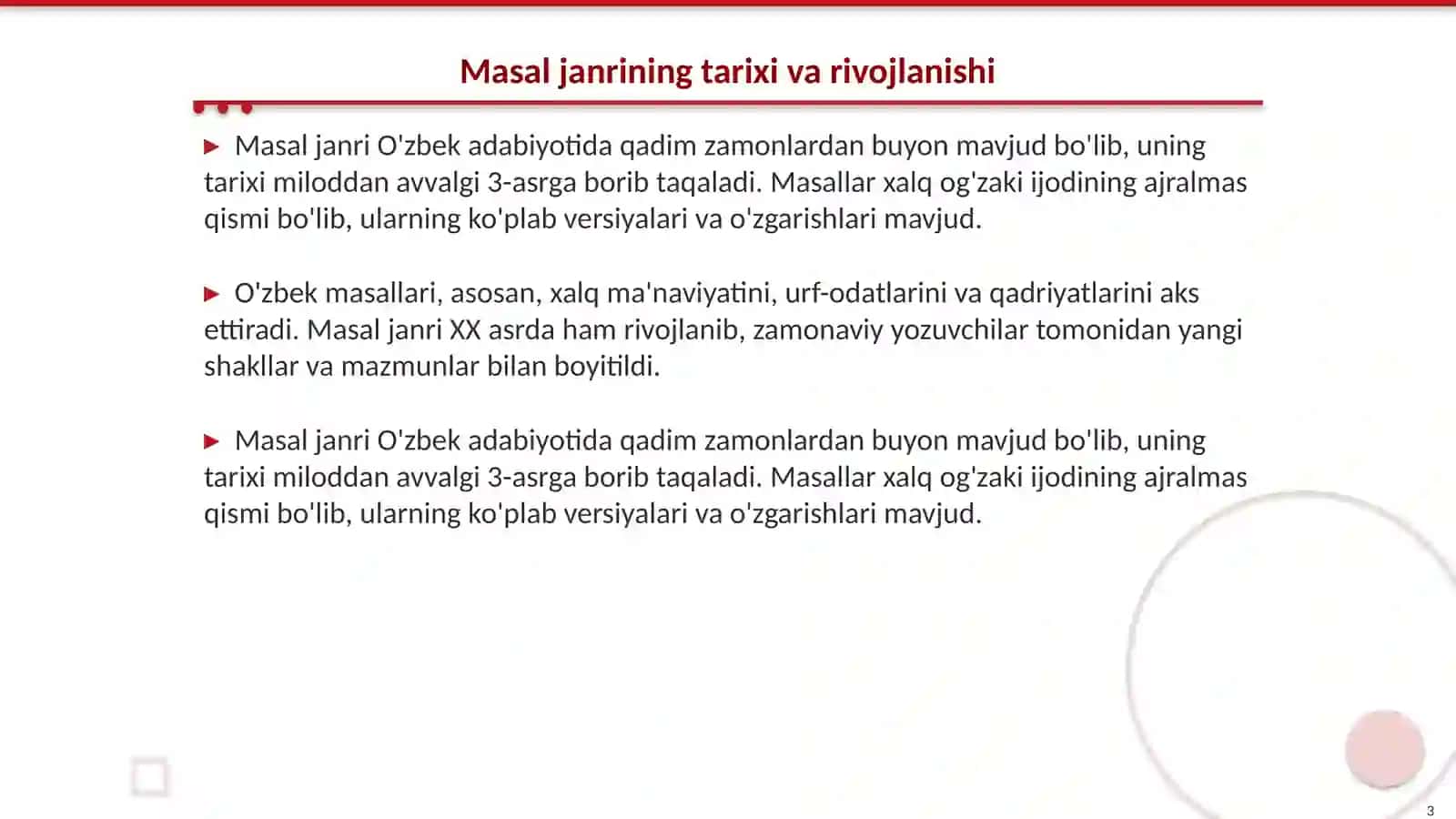 Masal janridagi asarlarni oʻrganish metodikasi 3