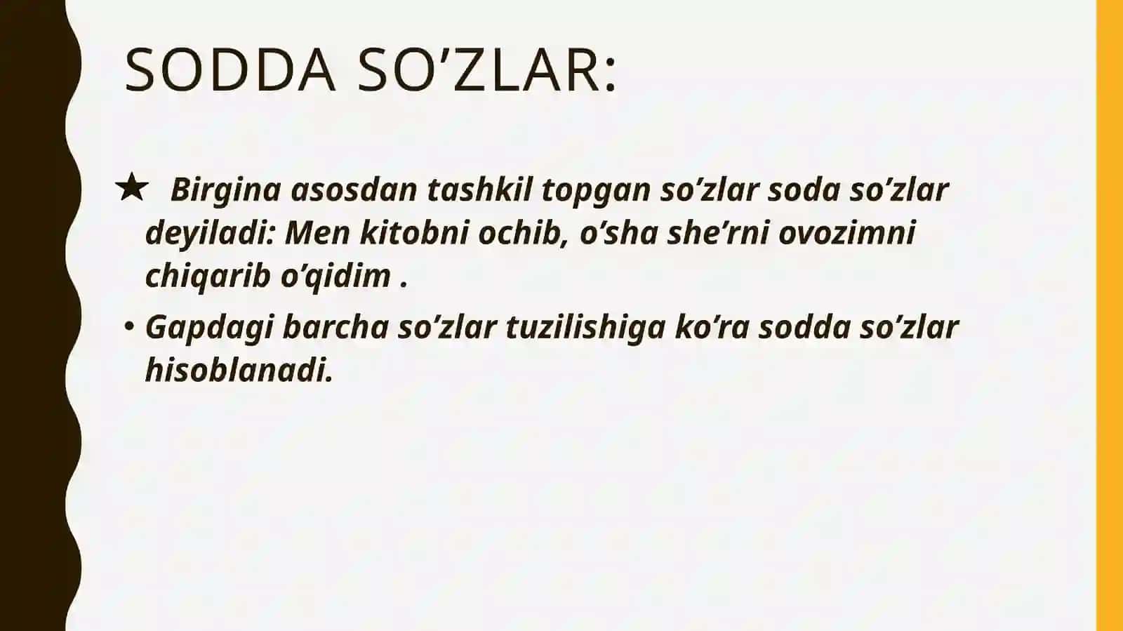 So’zlarning tuzilishi va yasalishiga ko’ra turlari 3