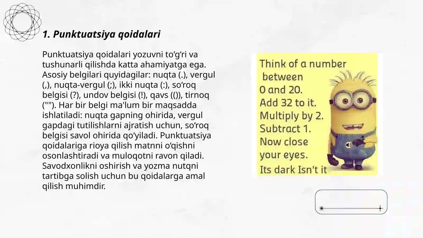 Punktuatsiya va sintaksis orasidagi munosabat 3