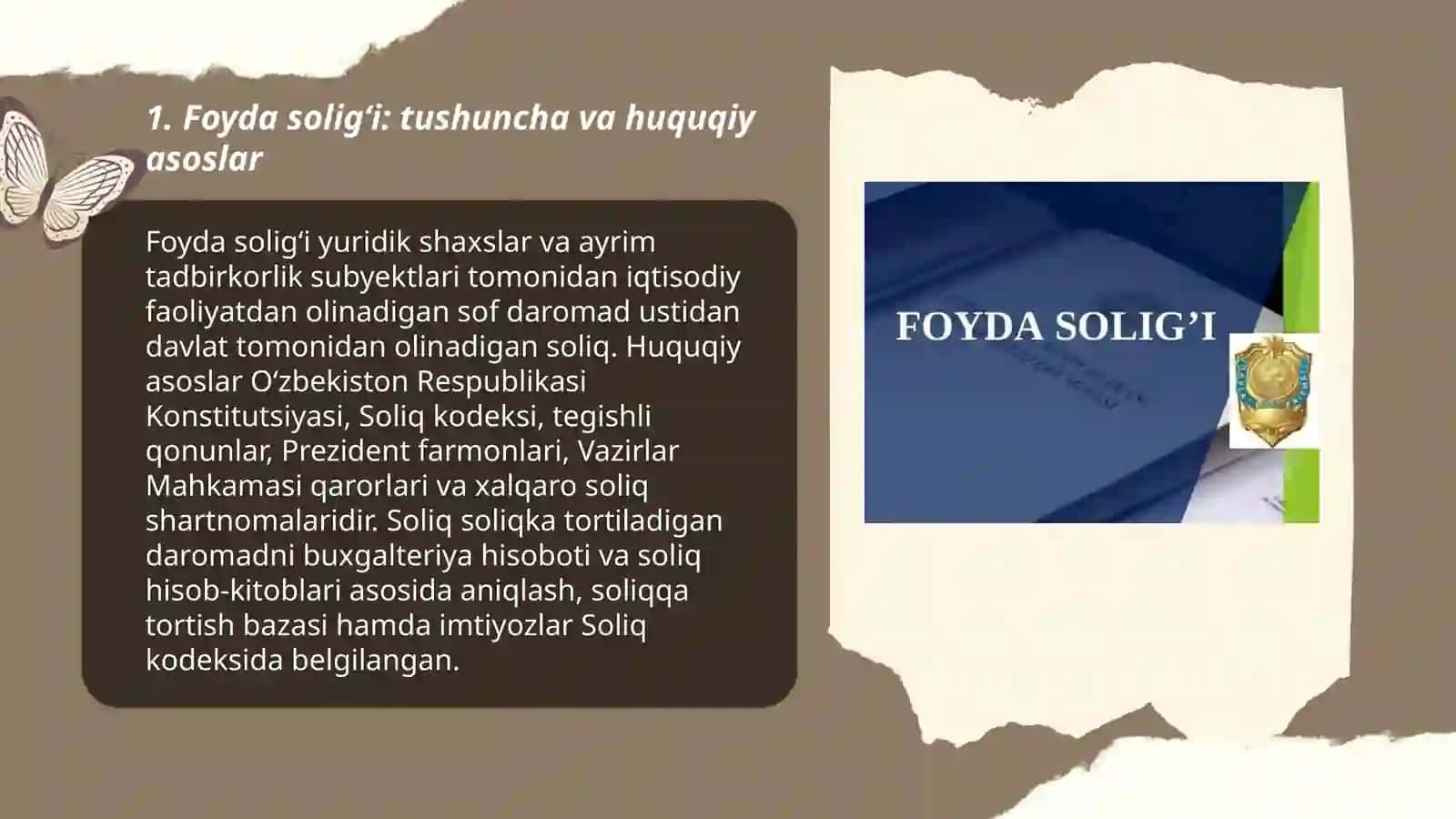 Foyda soliĝi va uni undirish tartibi 3