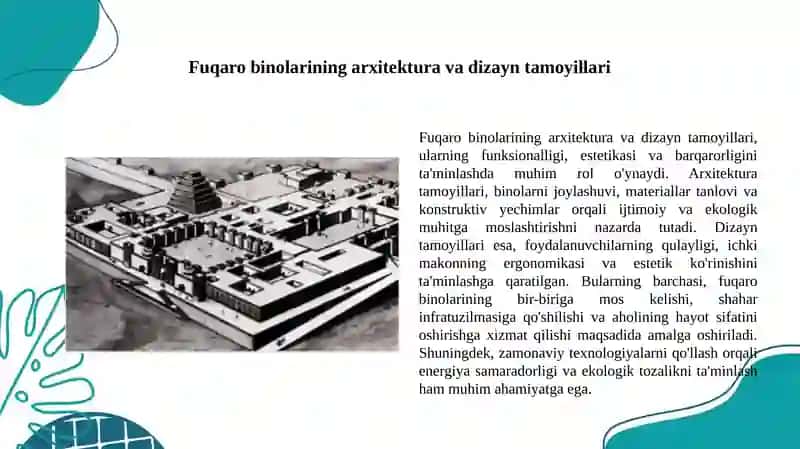Fuqaro Binolarining Arxitektura va Dizayn Tamoyillari 3