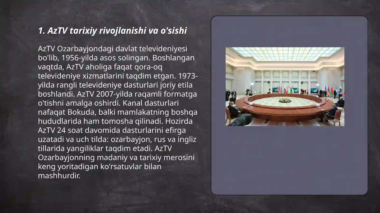 Ozarbayjon respublikasida AzTV faoliyati 3