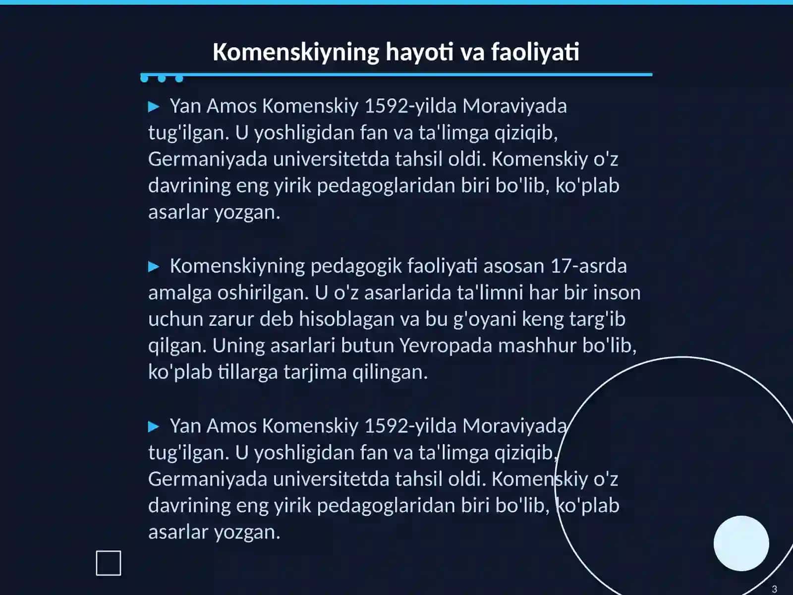 Komenskiyning pedagogik g'oyalari 3