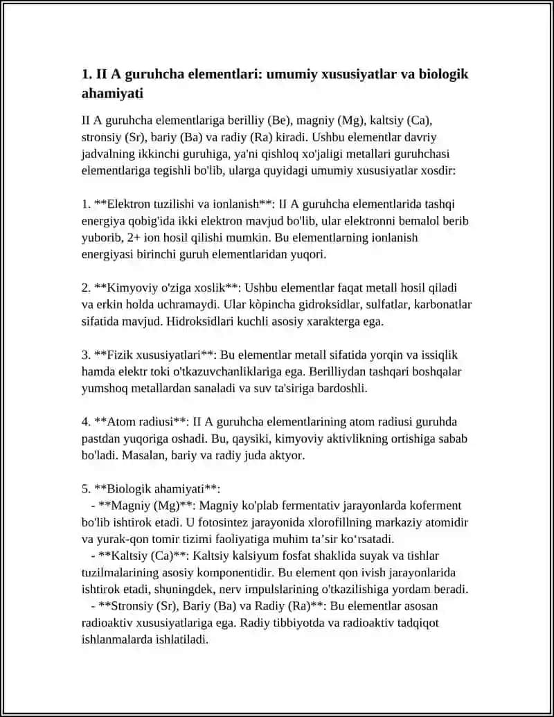 II A GURUHCHA ELEMENTLARINING BIOLOGIK AHAMIYATI 3