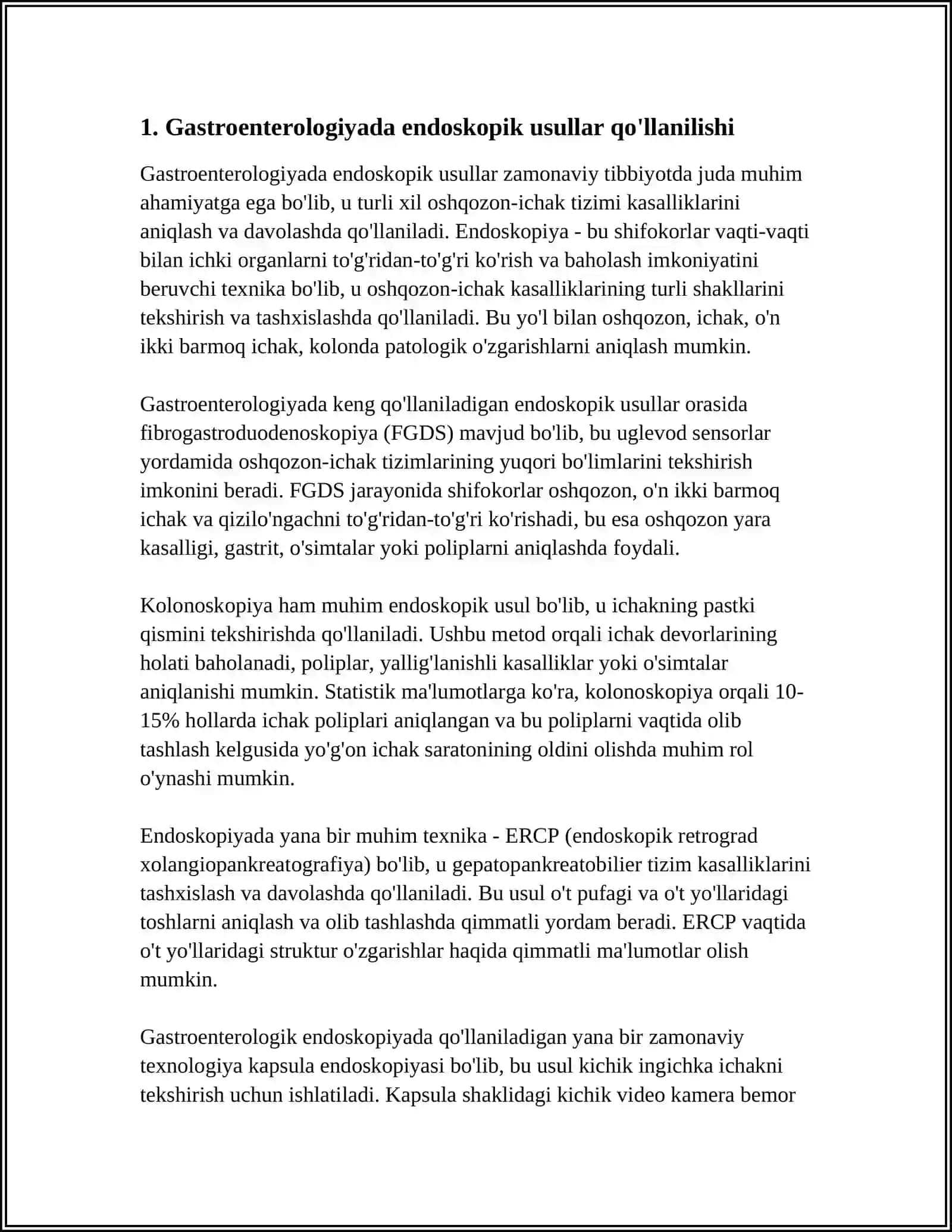 TIBBIYOTDA ENDOSKOPIK USULLARNING QÕLANILISHI 3
