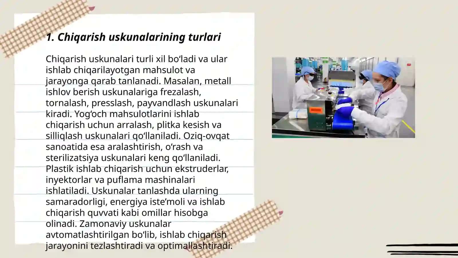 Chiqarish uskunalarining turlari 3