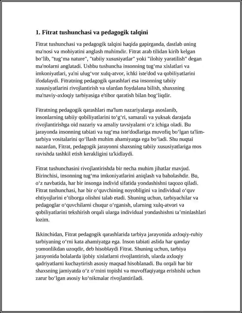 FITRATNING PEDAGOGIK QARASHLARI 3