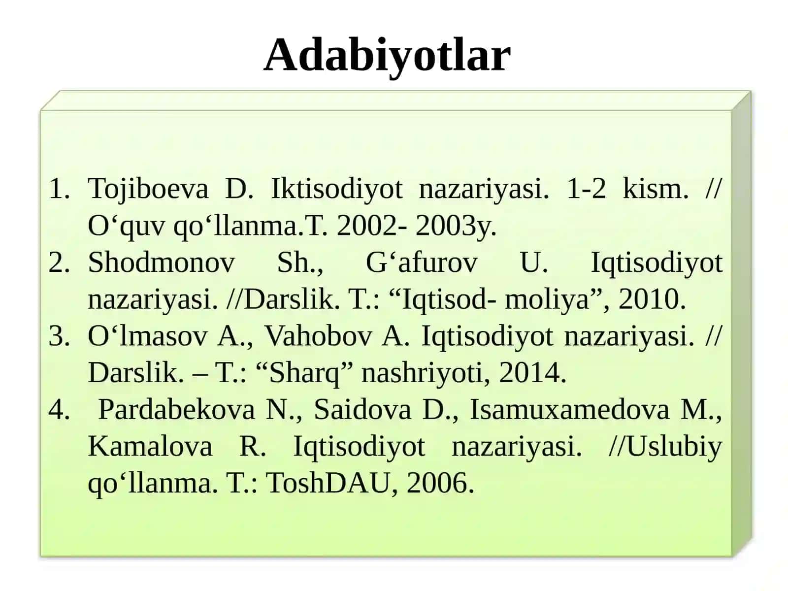 Ishlabchiqarish jarayoni va uning natijalari 3