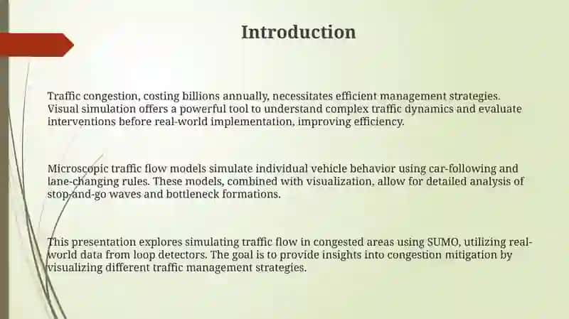 Visual Simulation of Traffic Flow in Congested Areas 3