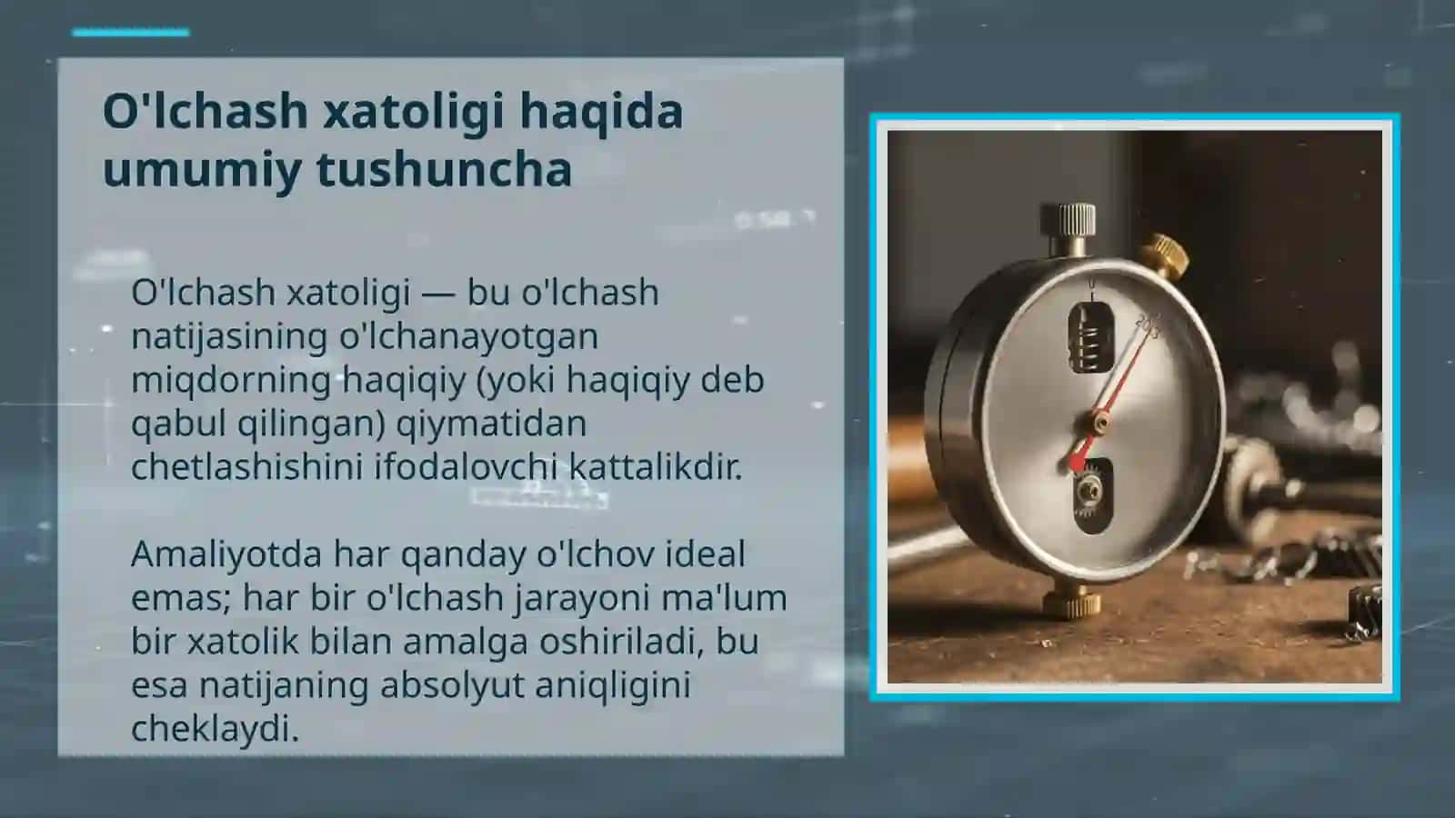 O'lchash xatoligi va o'lchash noaniqligi 3