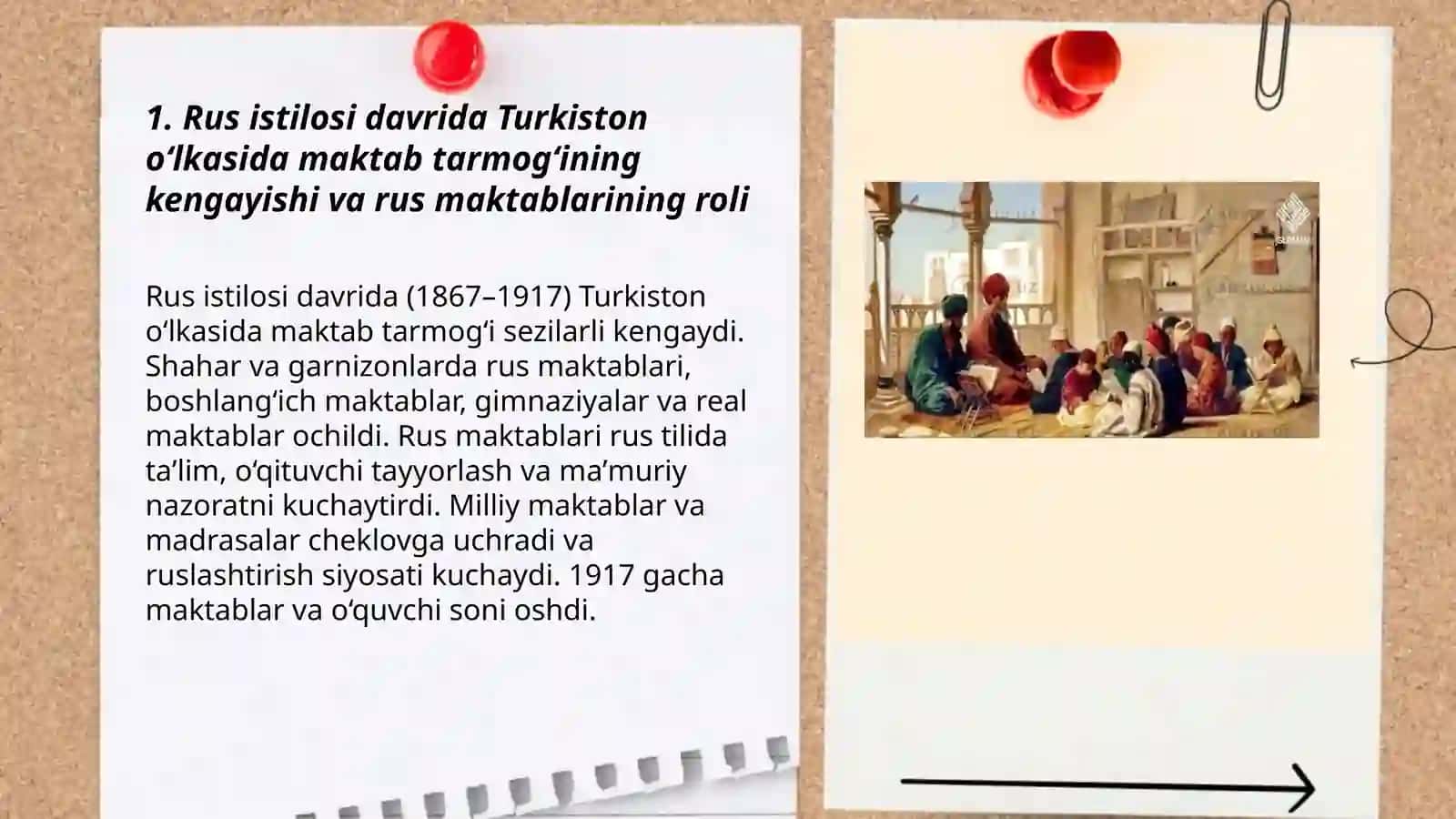 XIX asrning 2-yarmi-XX asrning 1-choragida Turkiston oʻlkasida ta'lim tizimi, maktab va pedagogik fikrlar 3