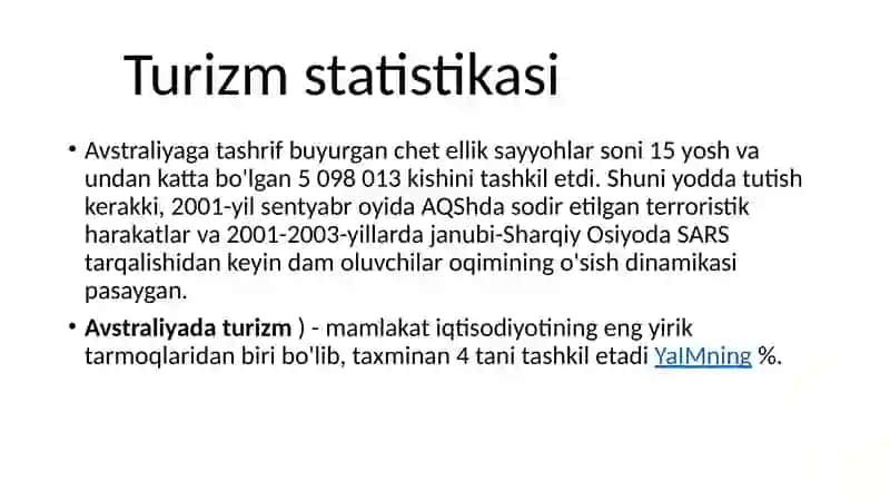 Avstraliya Turismi salohiyati 3