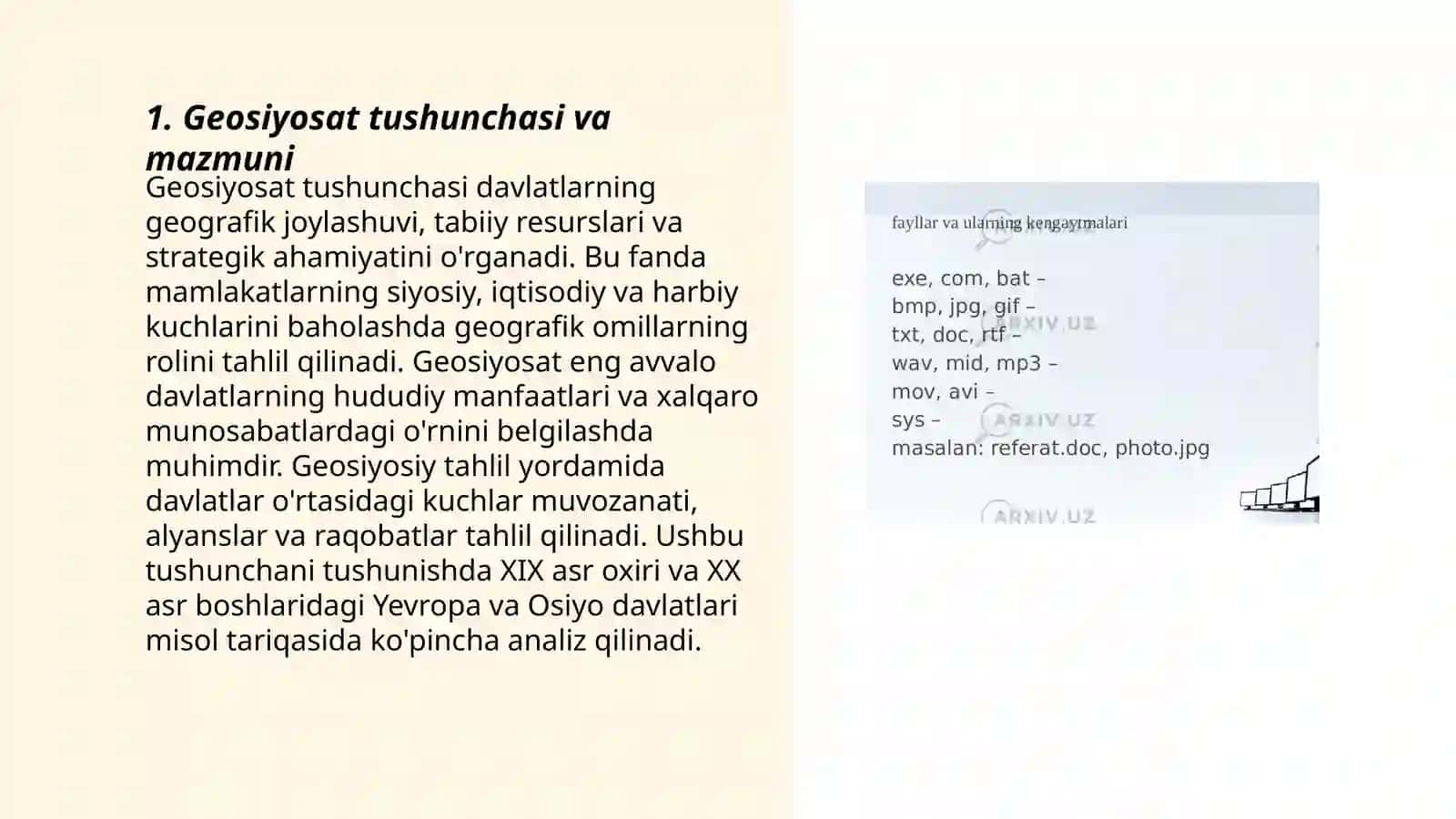 Geosiyosat faning maqsad va vazifalari 3